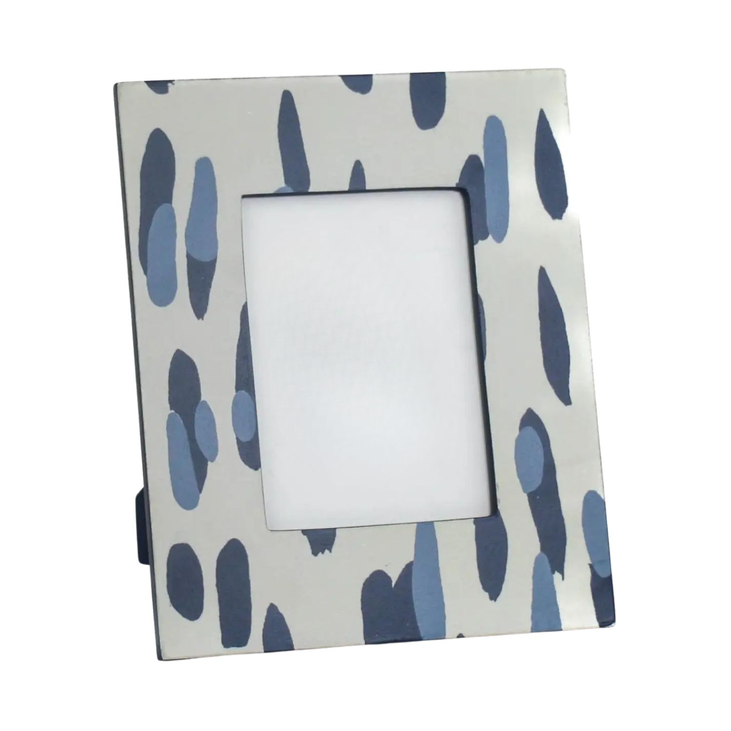 Hand-Painted Patterned 5 X 7 Frame - Club House Blue