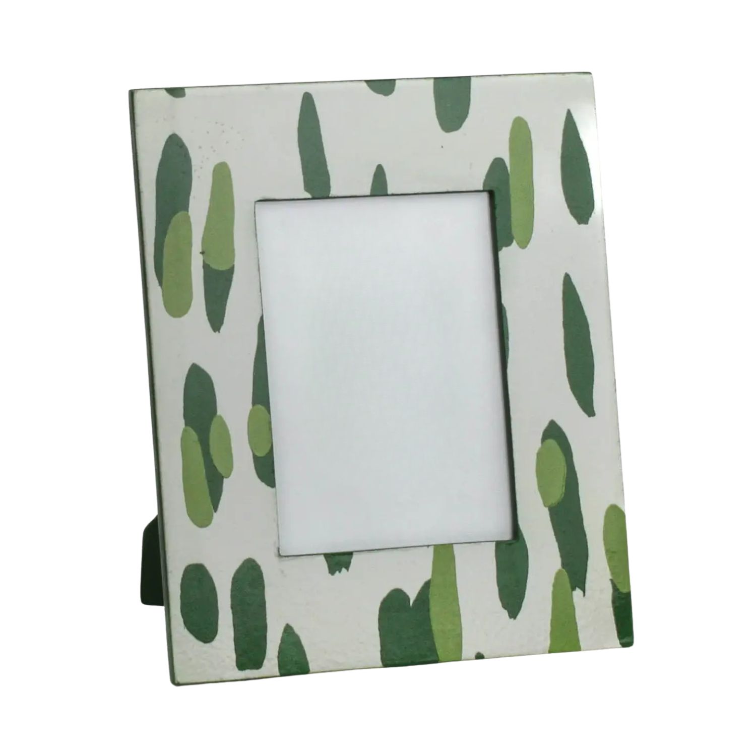 Hand-Painted Patterned 8 X 10 Frame - Club House Green