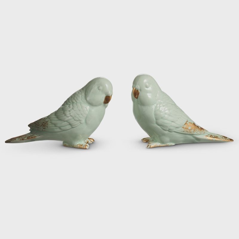 7.25" Light Green Parrots