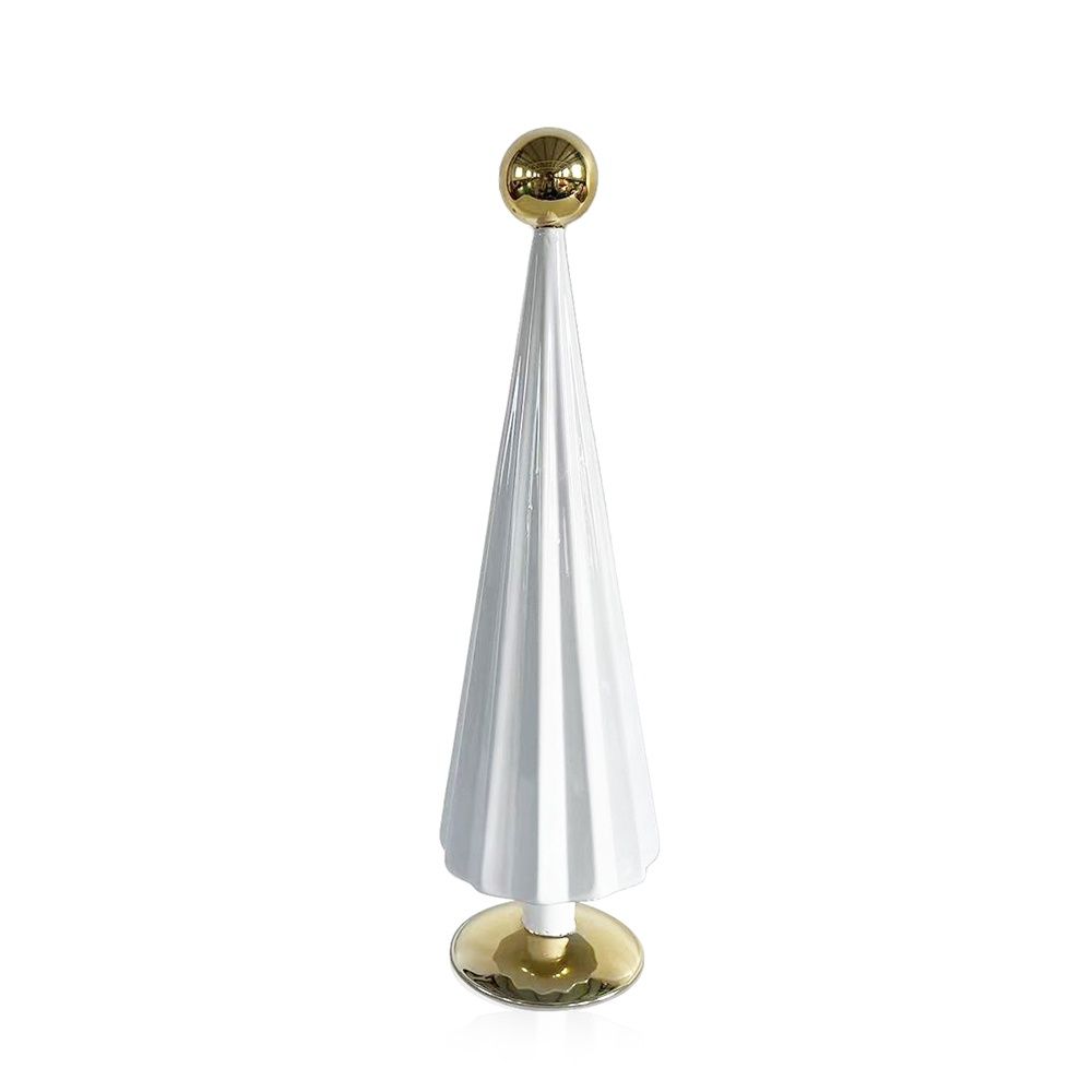 15.5" White &amp; Gold Tree