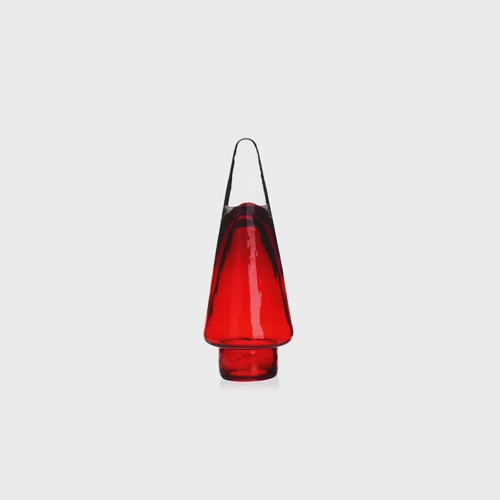8" Red Glass Tree