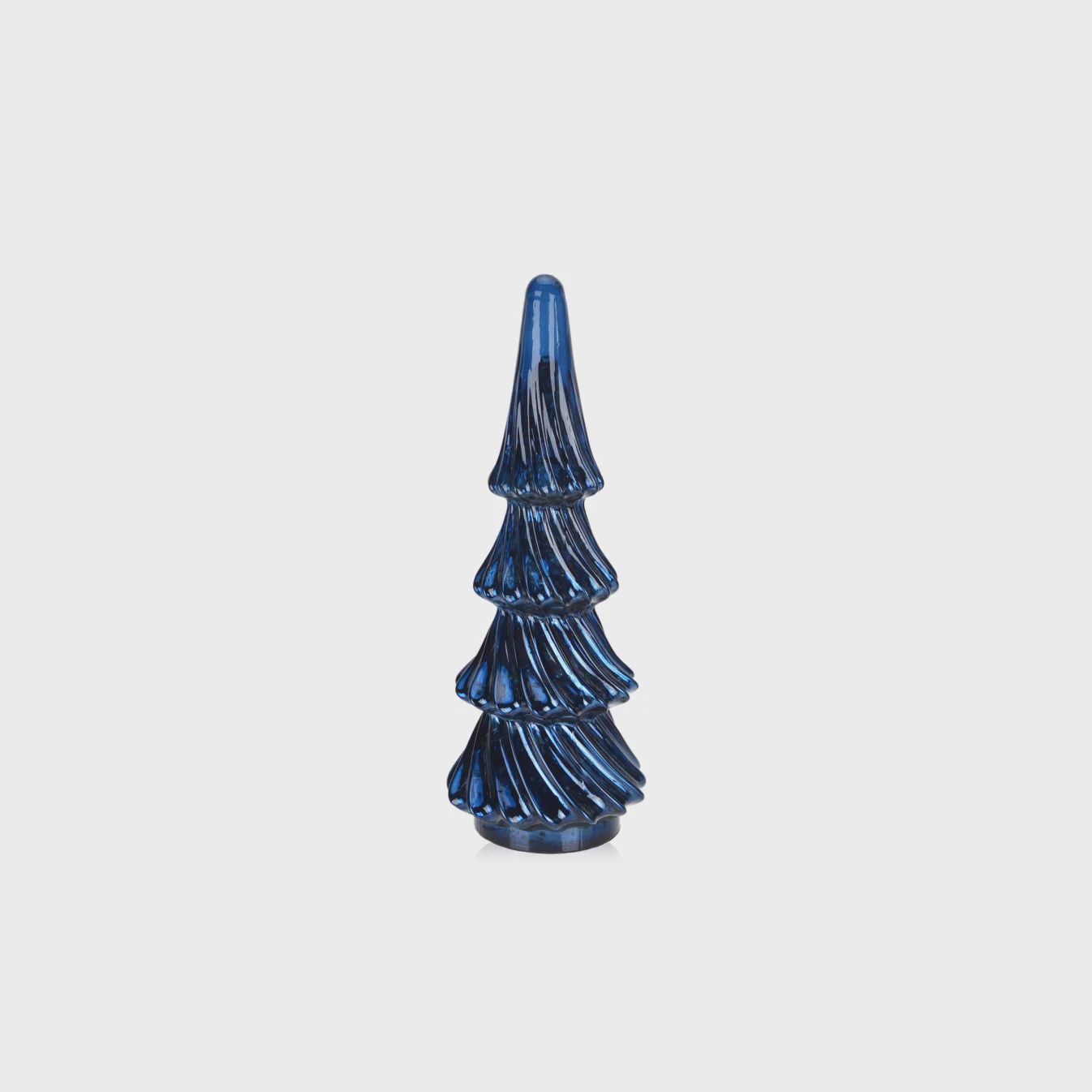 15" Blue Glass Christmas Tree