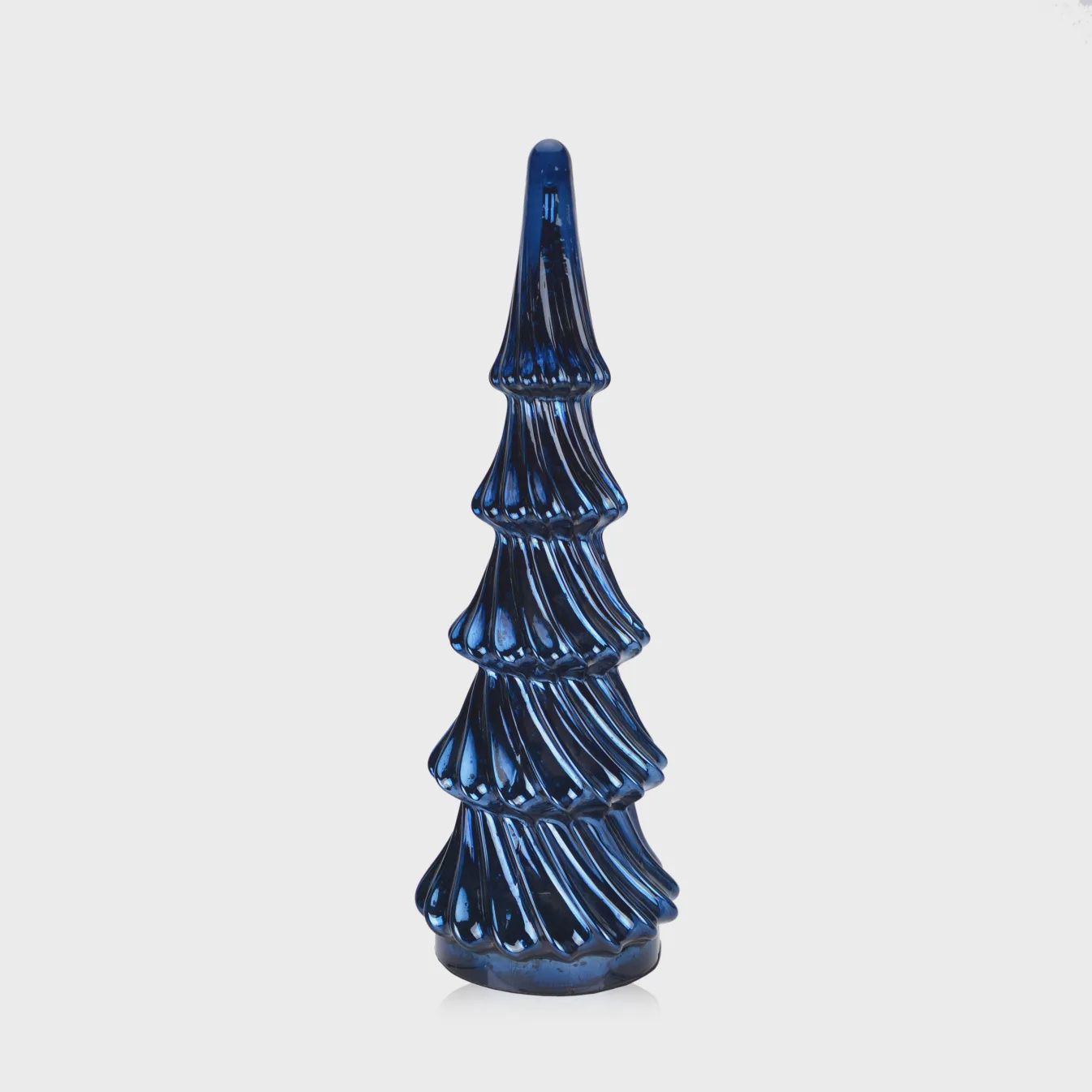22" Blue Glass Christmas Tree