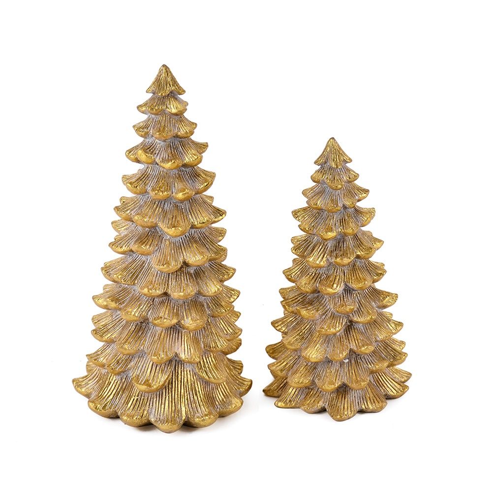 Gold Textured Christmas Tree - 2 Sizes