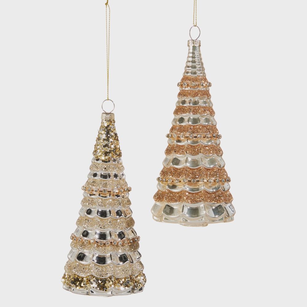 6" Gold Tree Ornament - 2 Options