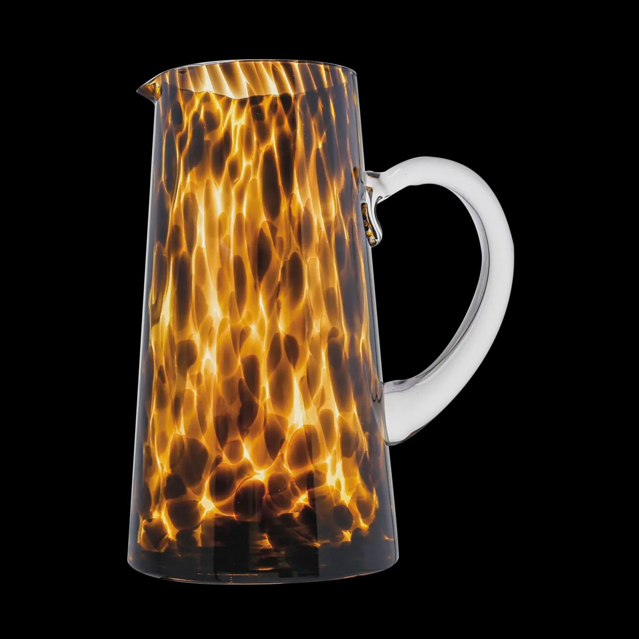 Leopard Speckled Glass Pitcher – 15cm x 22.5cm
