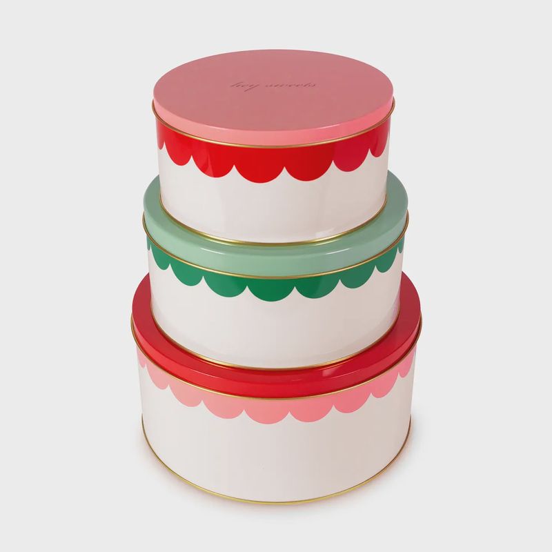 Scalloped Cookie Tins – 3 Styles