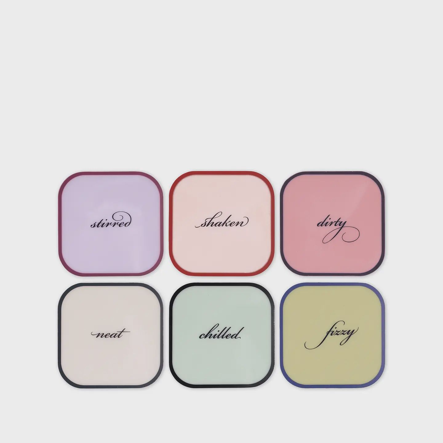 Acrylic Cocktail Coasters – 6 Styles