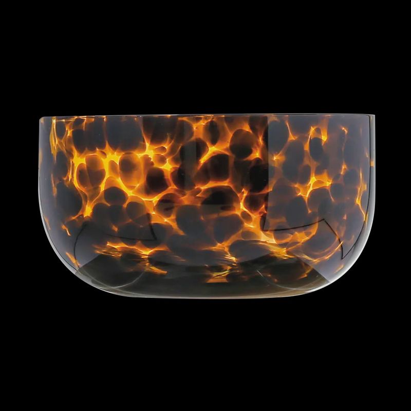 Leopard Speckled Glass Bowl – 11" x 5.5"