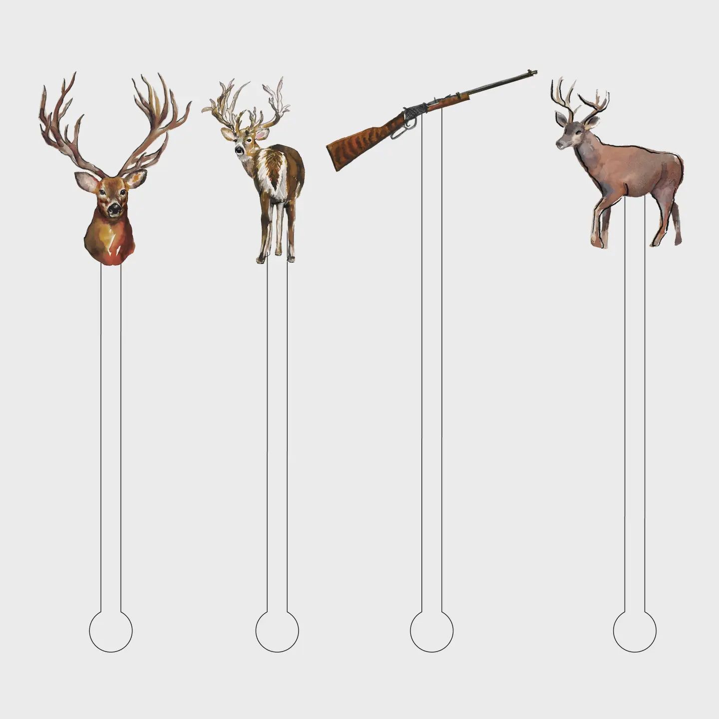 Hunting Season Acrylic Stir Sticks Combo