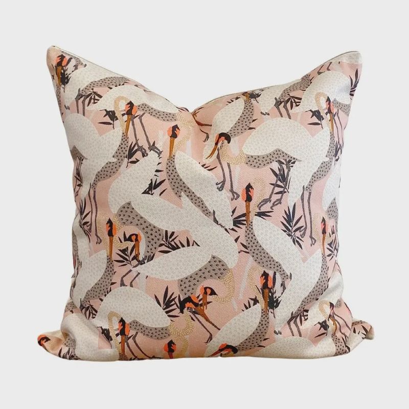 Vintage Herons Pillow – 18 x 18