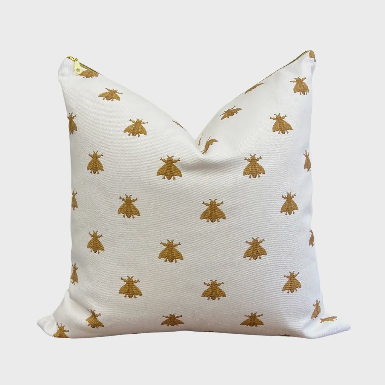 Napoleonic Bees White Pillow – 18 x 18