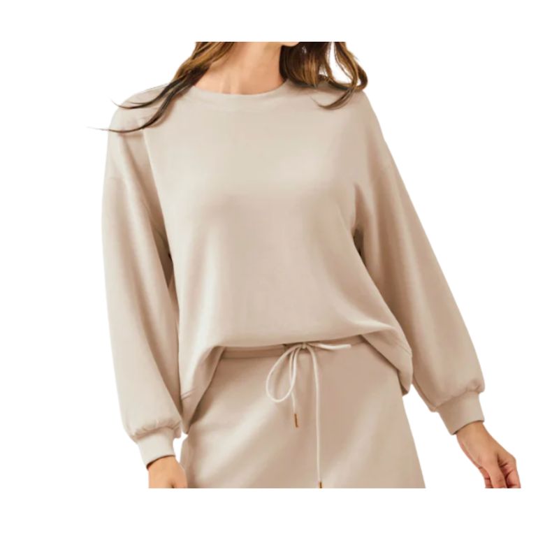Taupe Lounge Crewneck Top