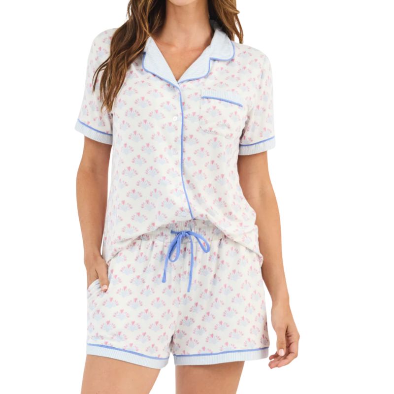 Blue &amp; Pink Print Pajama Set