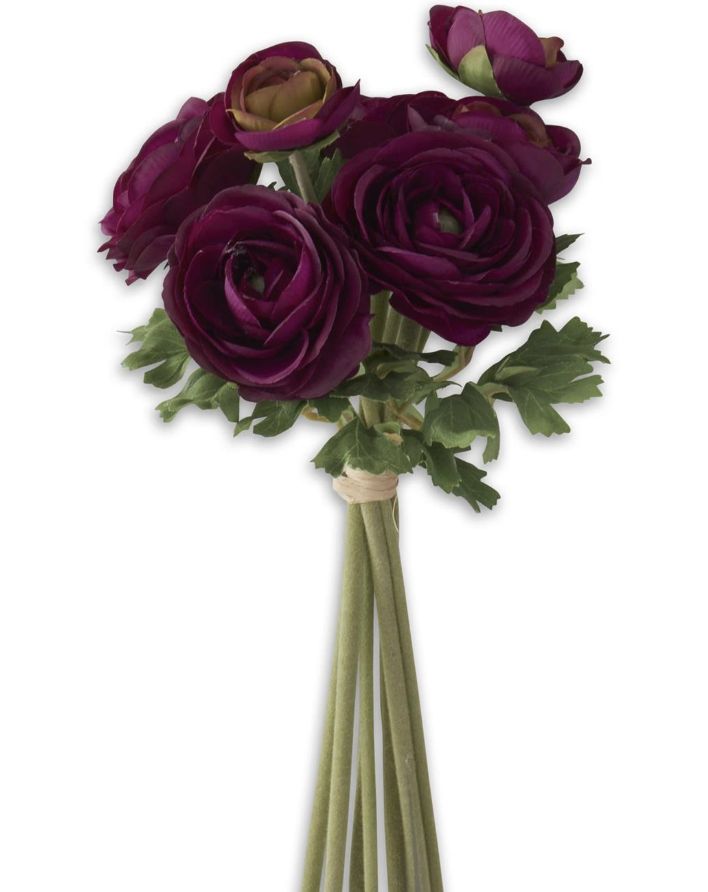10 Inch Dark Purple Ranunculus Bundle