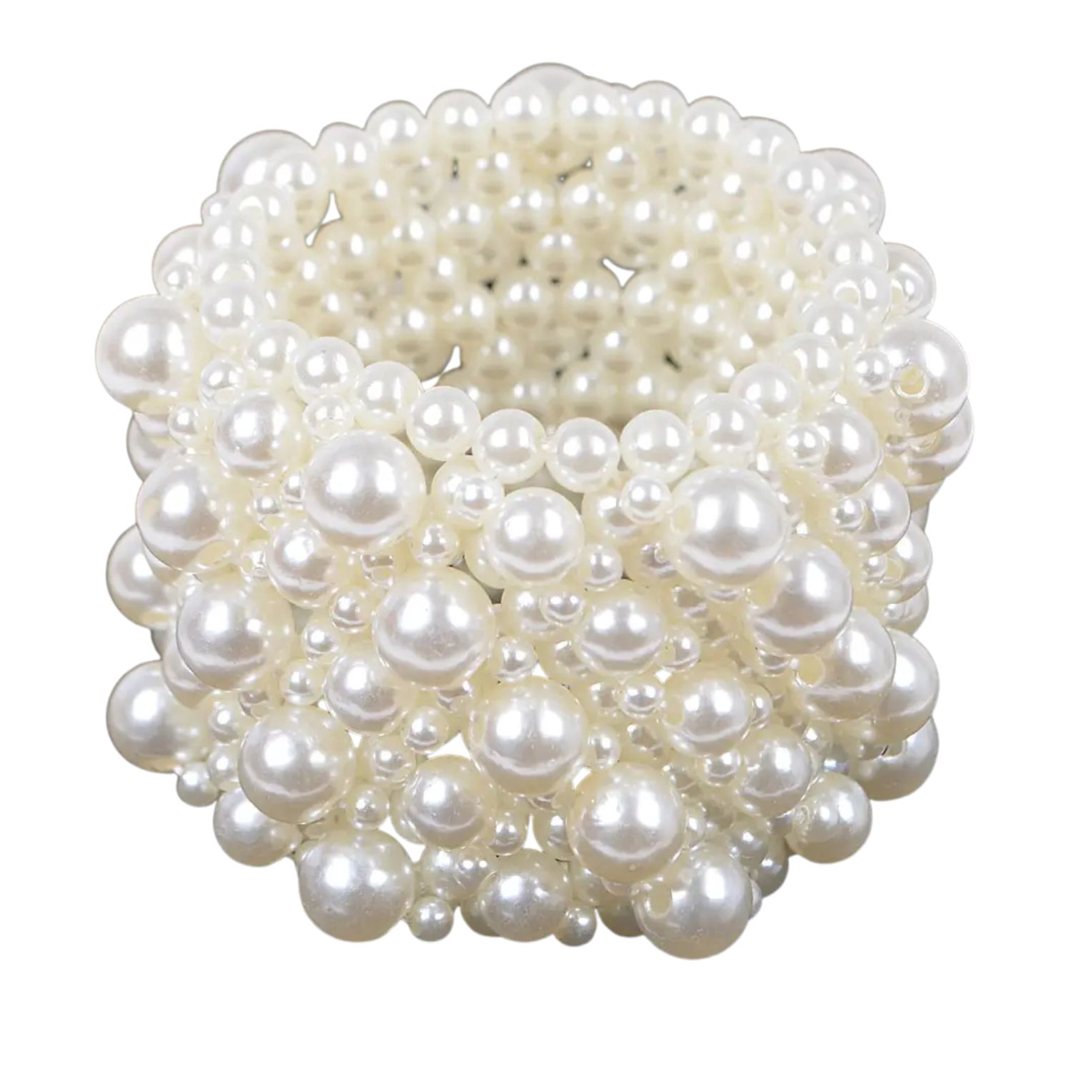 Statement Faux Pearl Cluster Bracelet