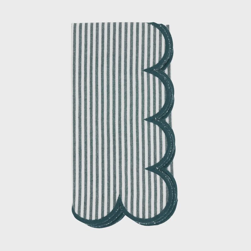 Striped Cotton Decorative Napkin – Green