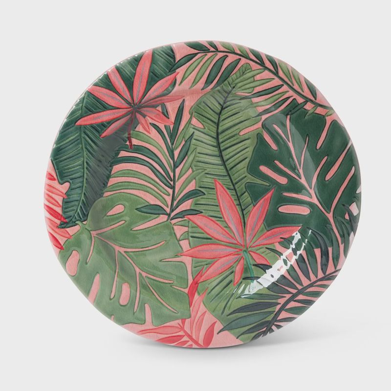 11'' Melamine Embossed Palm Dinner Plate