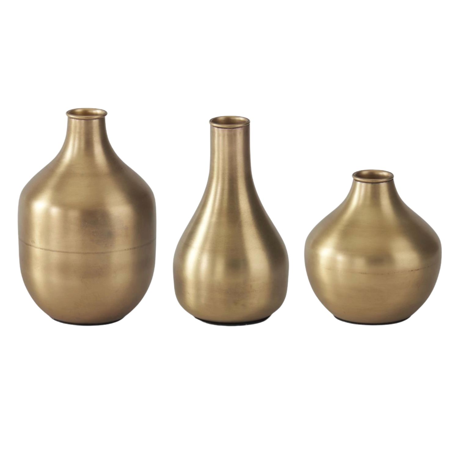 Brushed Gold Metal Vase - 3 Options