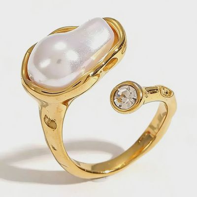 Everly Pearl Open Ring