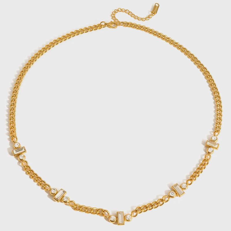 Vera Baguette Necklace Water Resistant