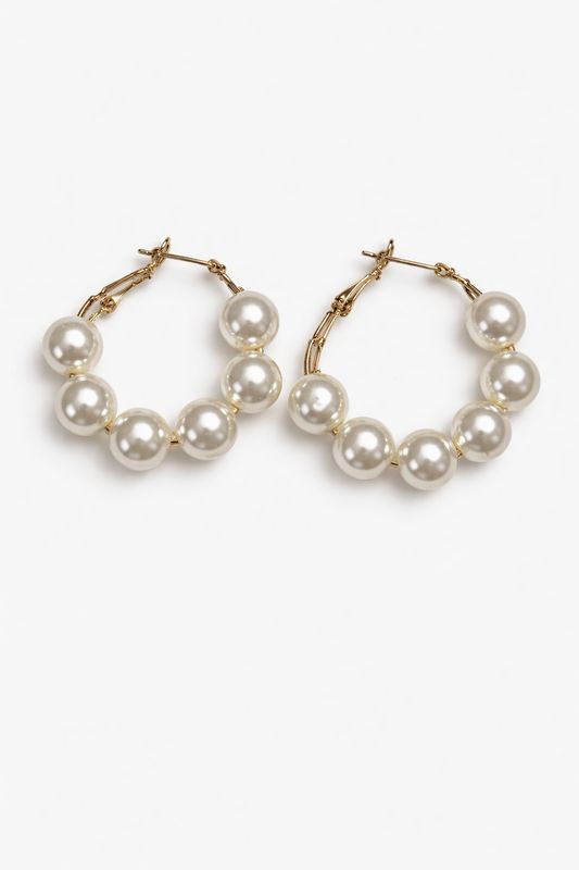 Pearl Hoop Earrings