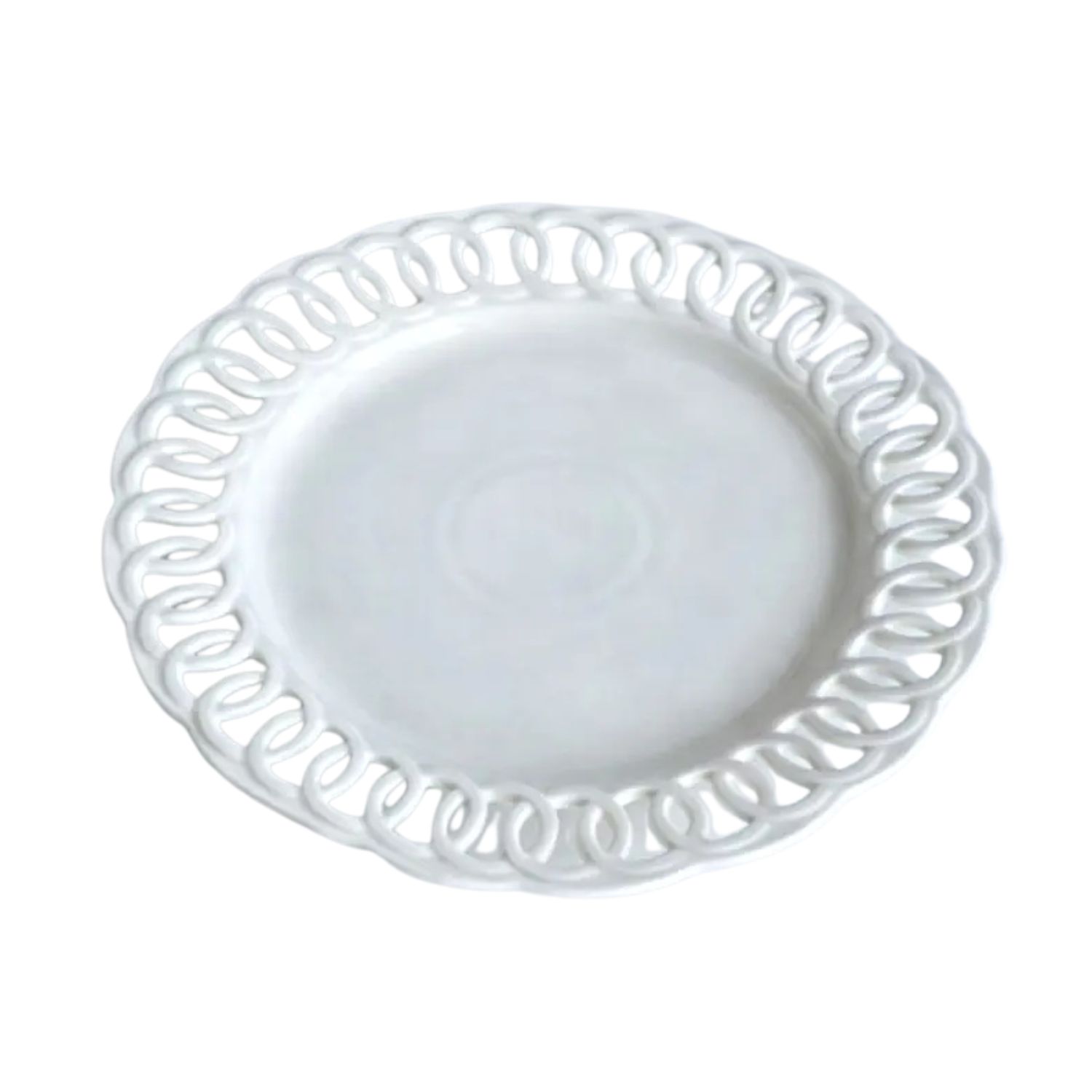 Lace Edge Dinner Plate – White 10.5"