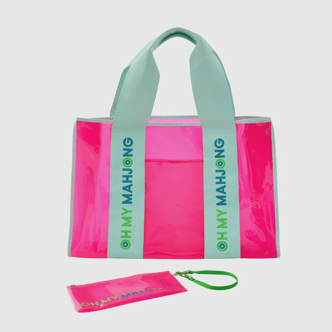 Pink Beach Bag | Mahjong Carryall