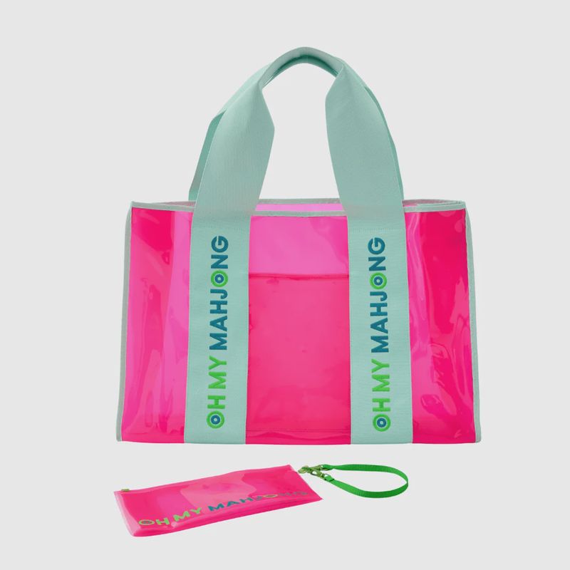 Pink Beach Bag | Mahjong Carryall