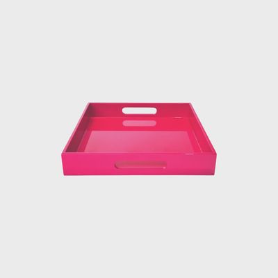 Small Square Serving Tray – Fuchsia