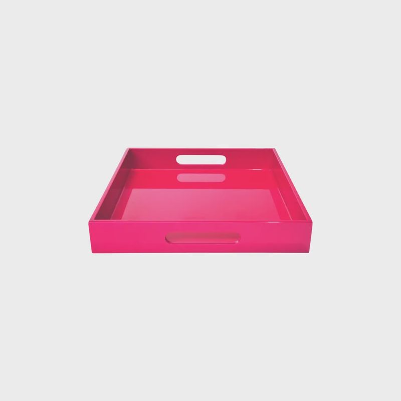 Small Square Serving Tray – Fuchsia