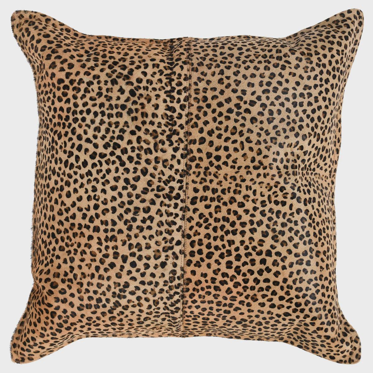 Cheetah Print Hair-On Hide Pillow - 20 x 20