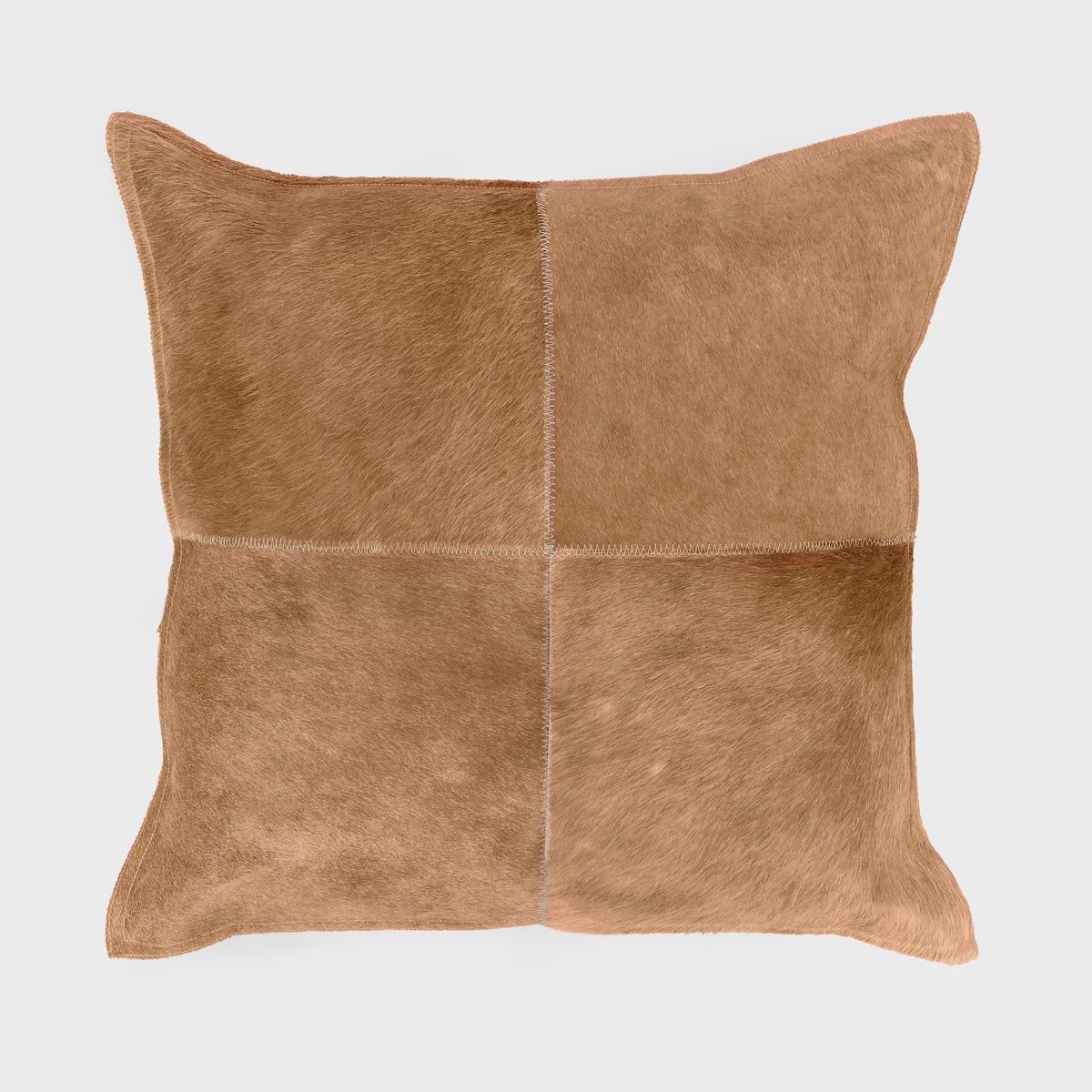 Honey Tan Hair-On Hide Pillow - 20 x 20