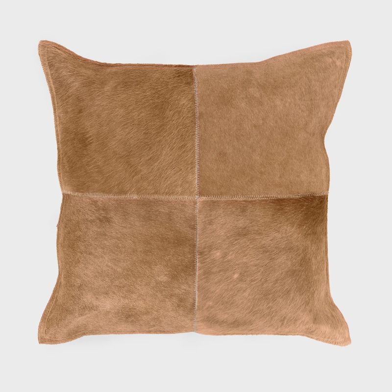 Honey Tan Hair-On Hide Pillow - 20 x 20