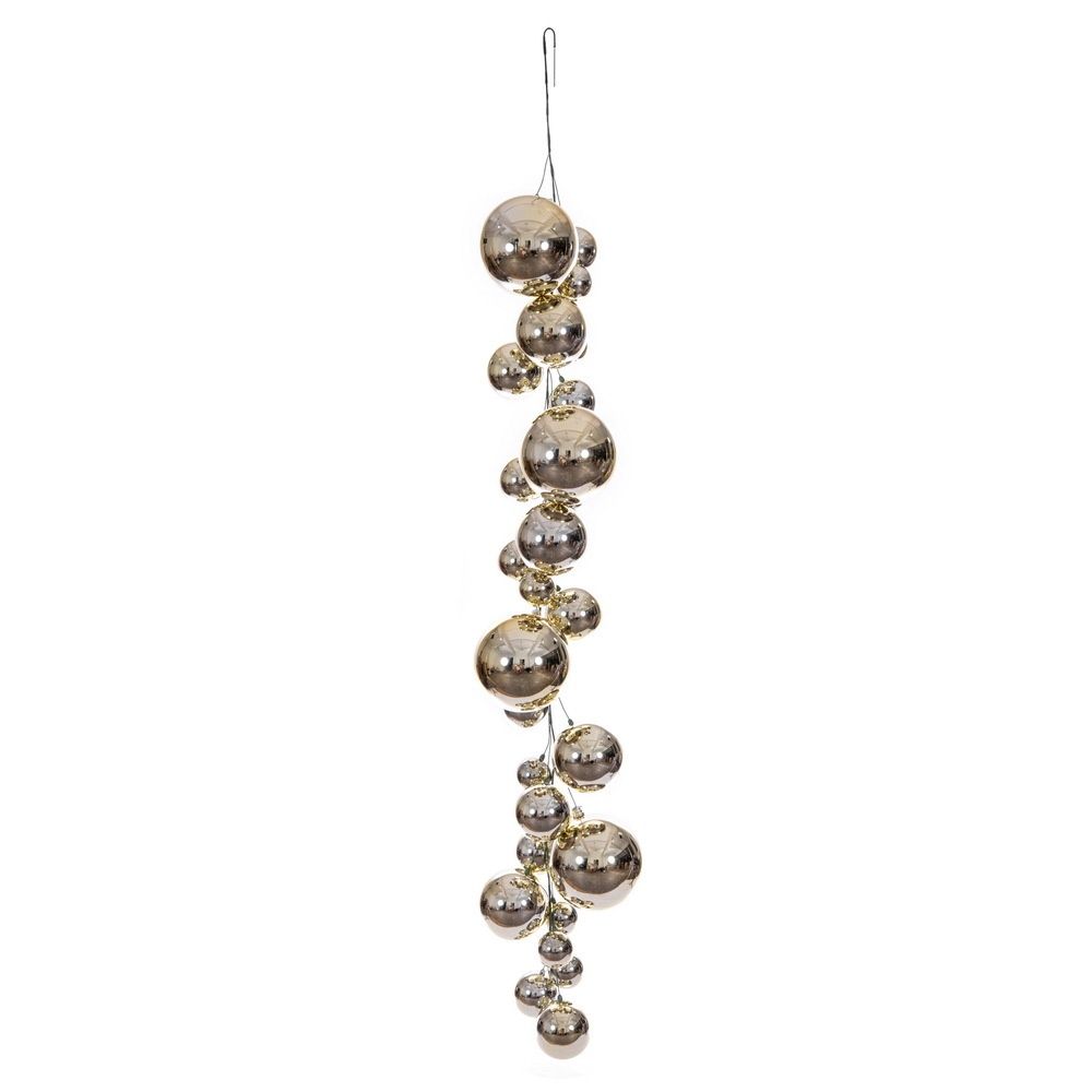 6' Champagne Shiny Ball Branch Garland