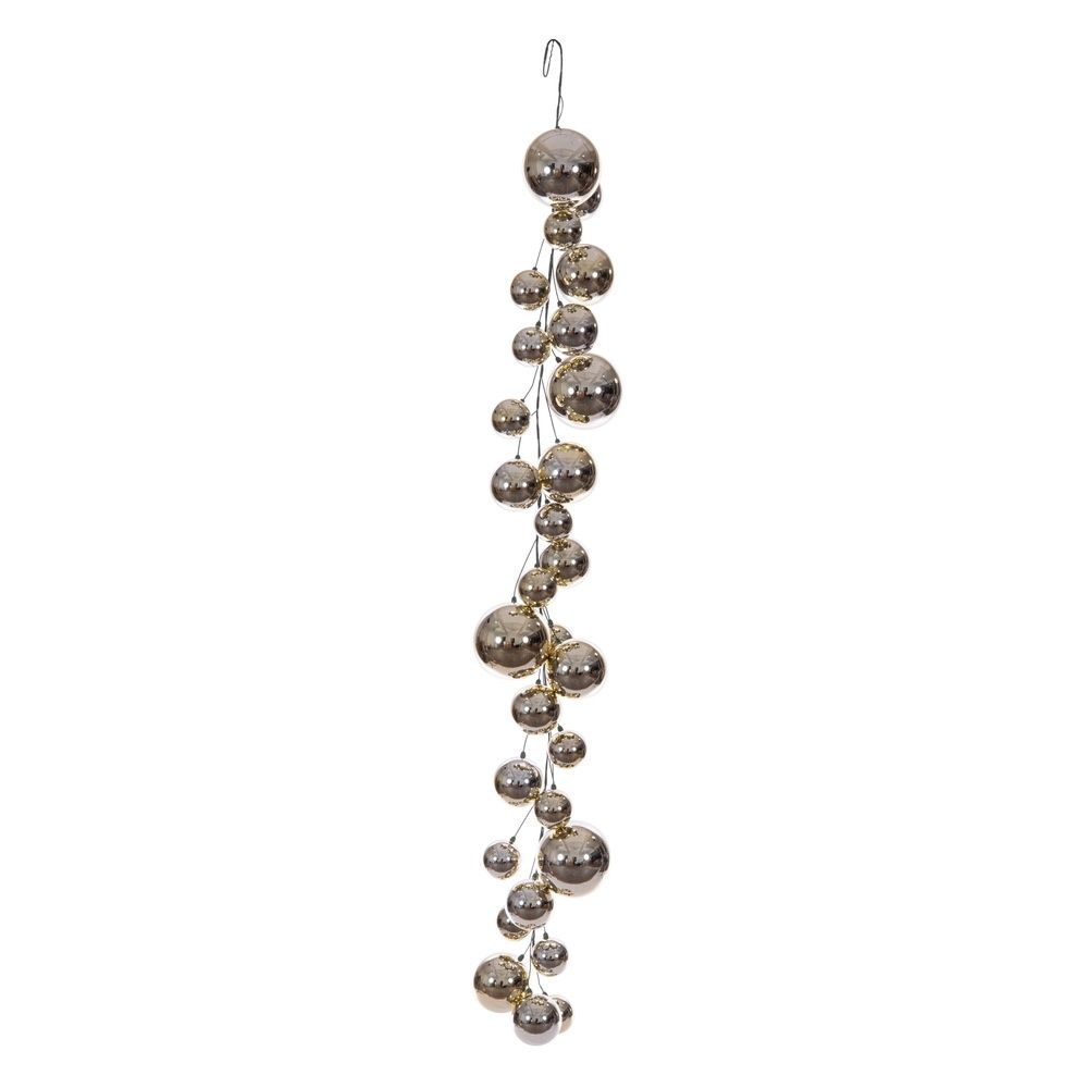 6' Champagne Shiny Ball Branch Garland - Large Ornament