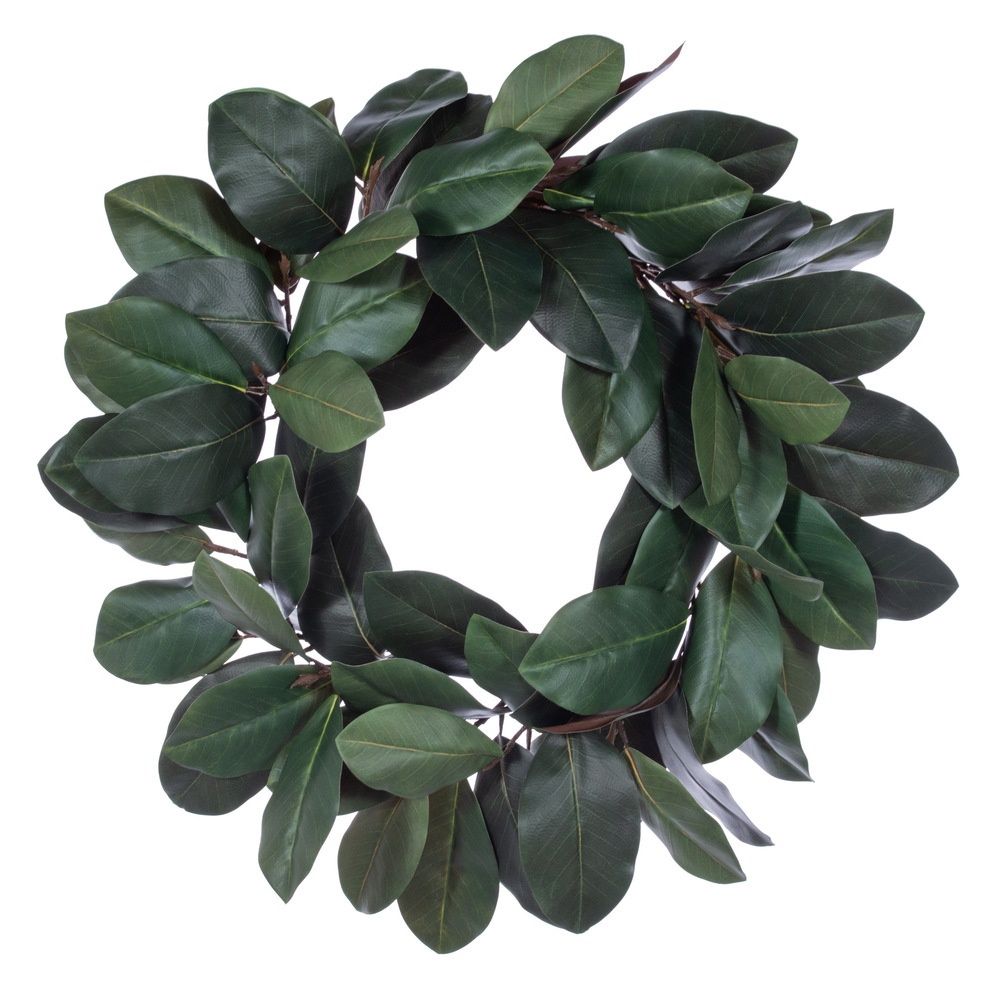 28" Green Magnolia Leaf Wreath