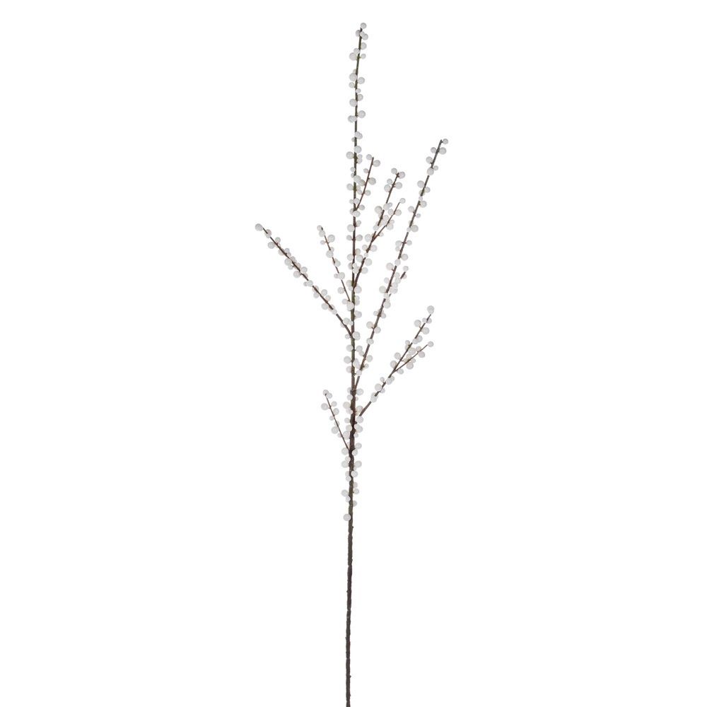 44" White Ilex Berry Spray