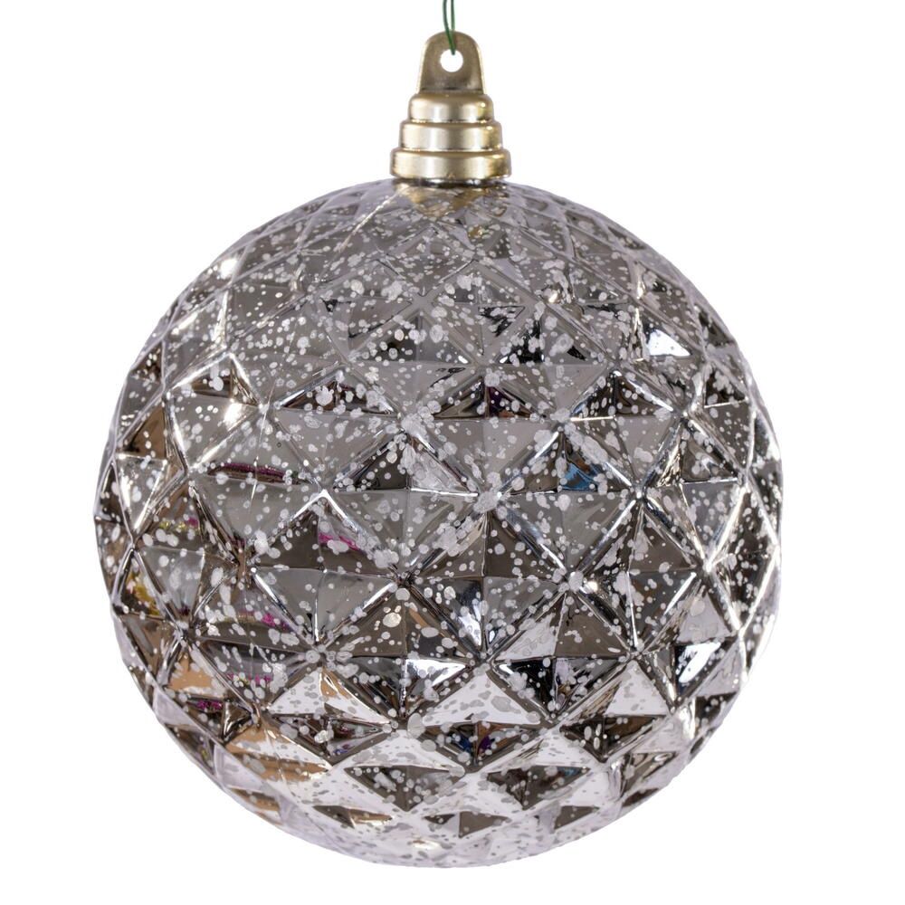 6" Oat Diamond Mercury Ornament
