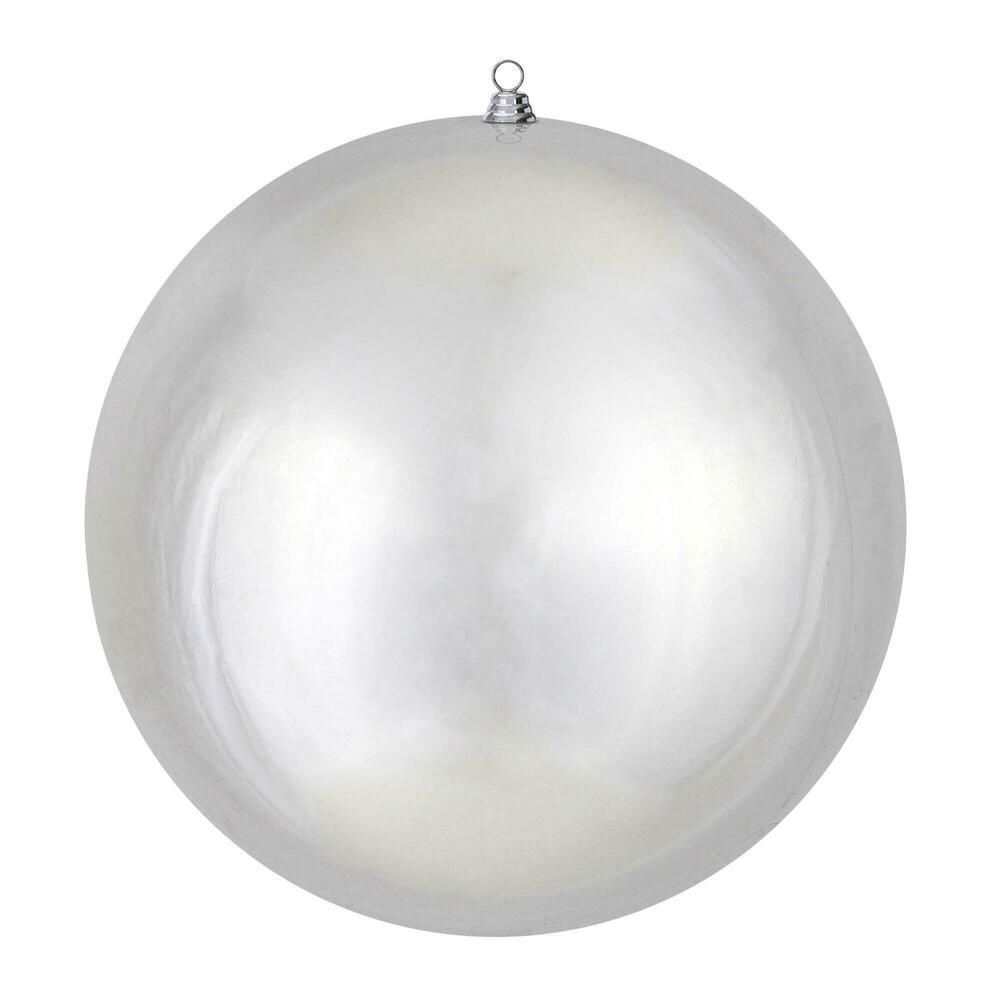 20" Giant Shiny Silver Ball Christmas Ornament, UV Resistant