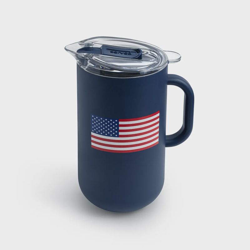 Americana Insulated Pitcher with American Flag