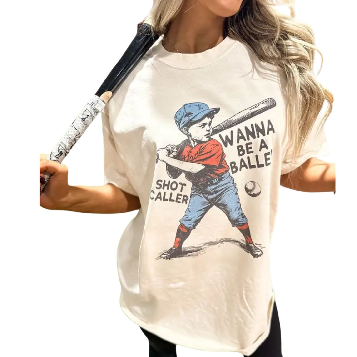 Wanna Be A Baller Ivory Graphic Tee