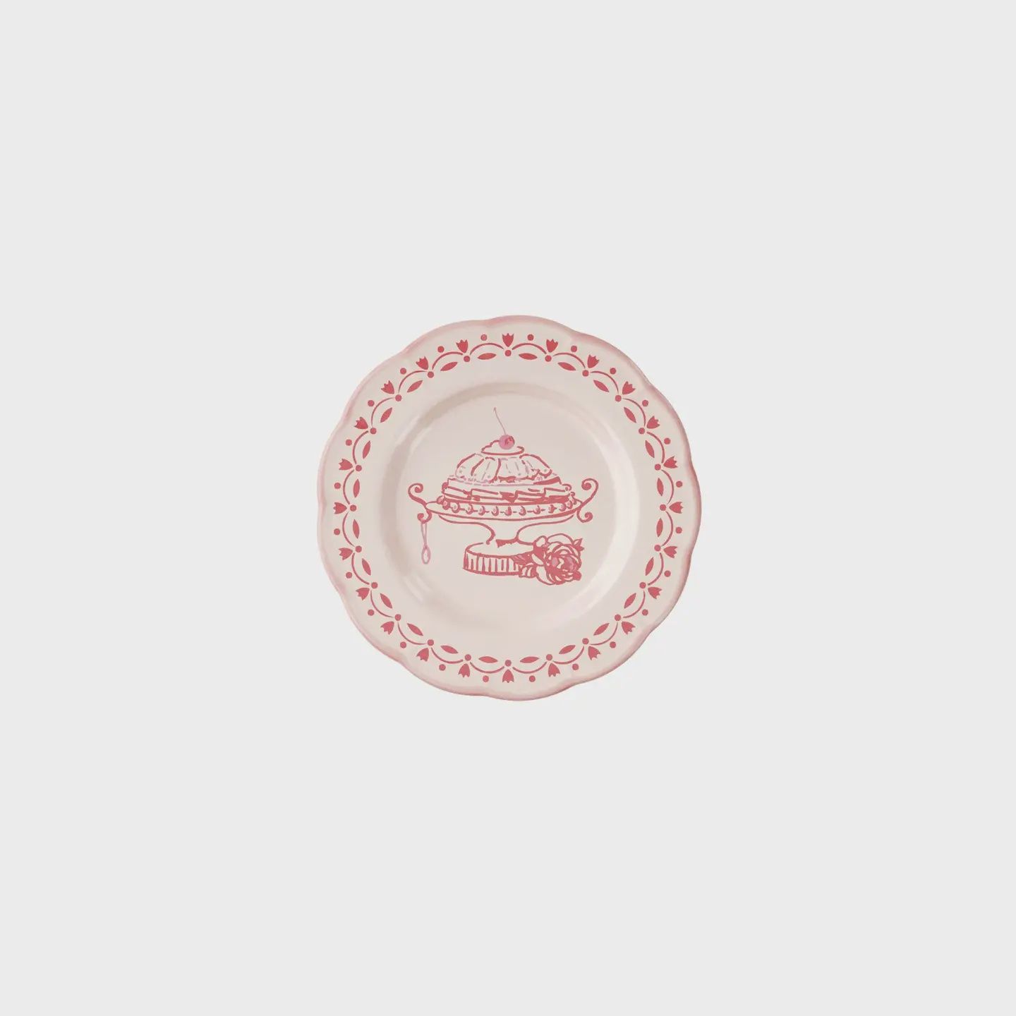 Josephine Pink Dessert Plate