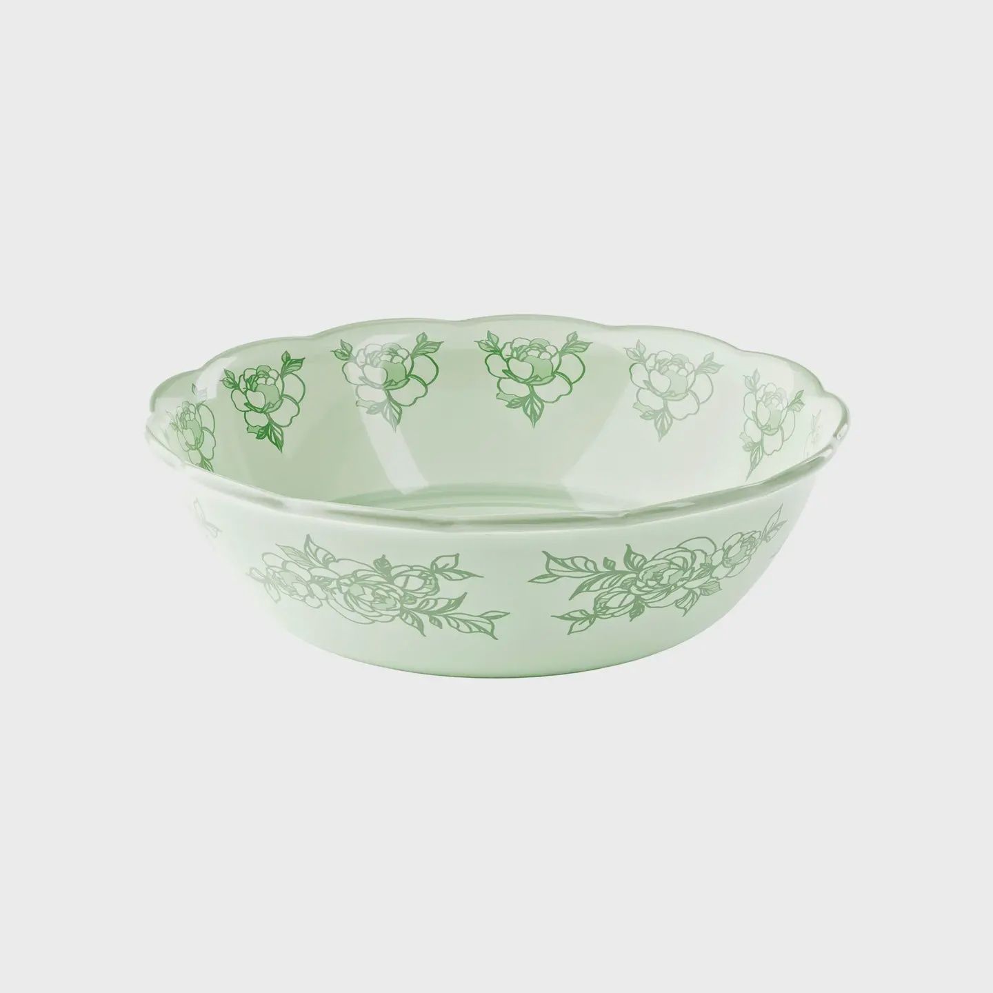 Josephine Green Floral Large Bowl