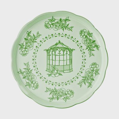 Josephine Green Floral Large Round Tray