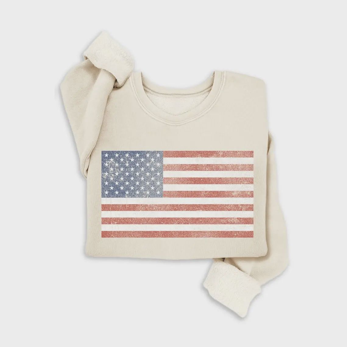 Vintage American Flag Graphic Sweatshirt