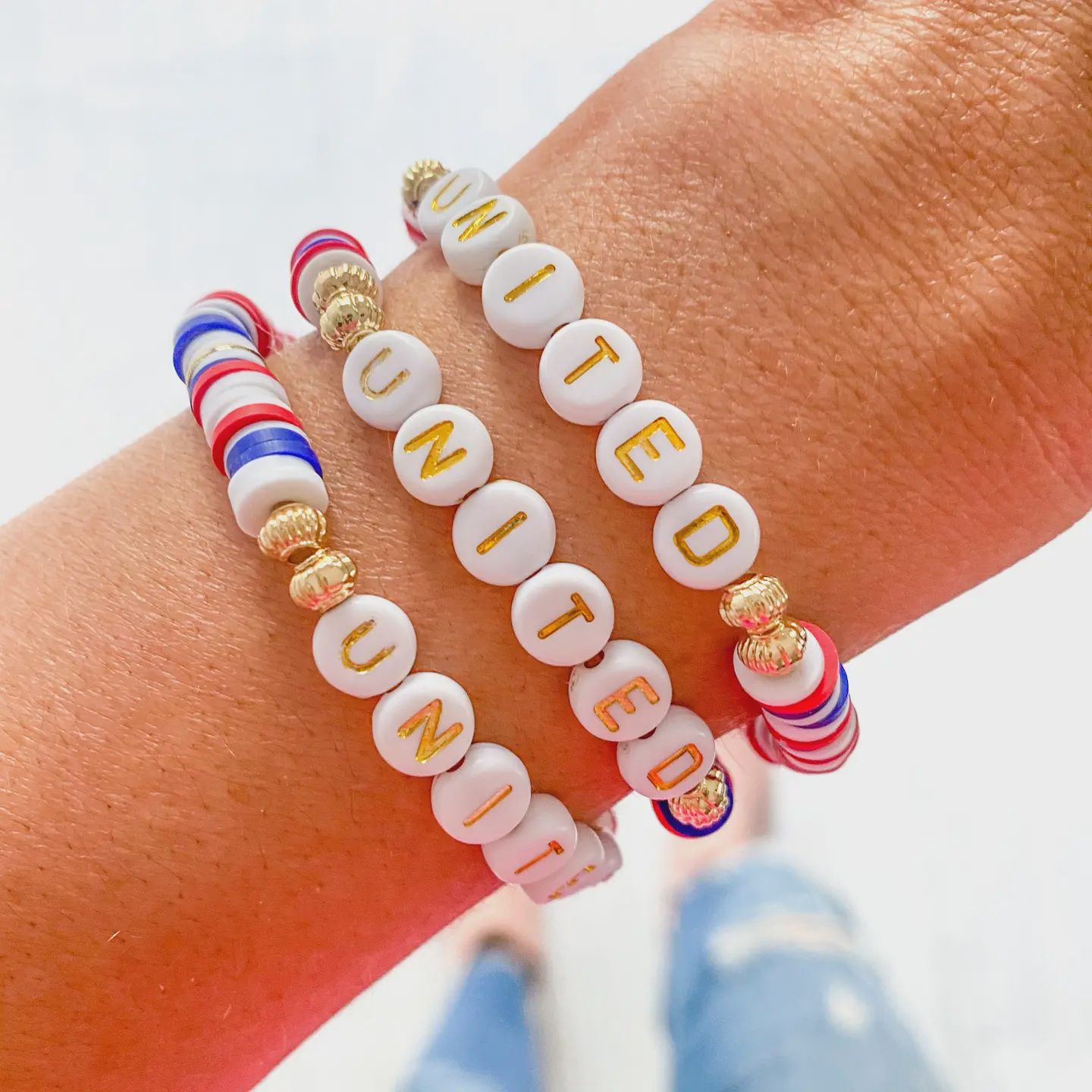 United Patriotic Stretch Bracelet