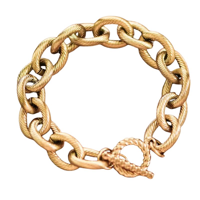 18K Gold Plated Stainless Steel Chunky Link Chain Bracelet