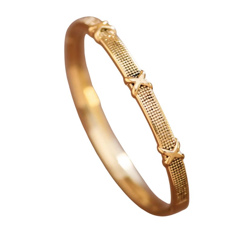 Celestial X Gold Bangle