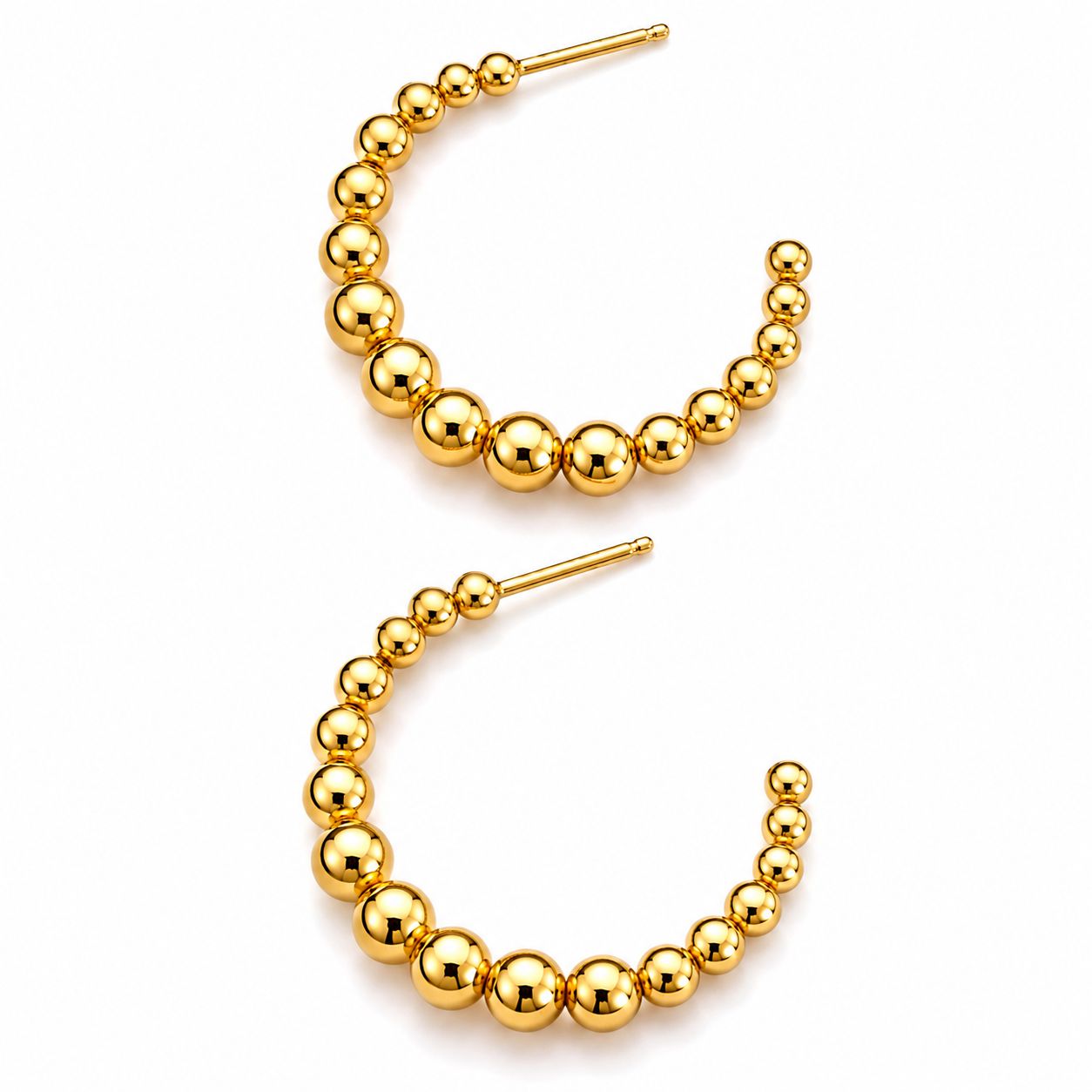 Golden Orbit Hoop Earrings